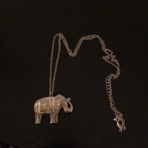 Gold elephant statement necklace